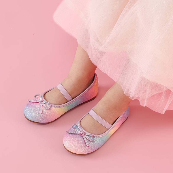 Girl's Ballerina Flat Shoes - RAINBOW - 4